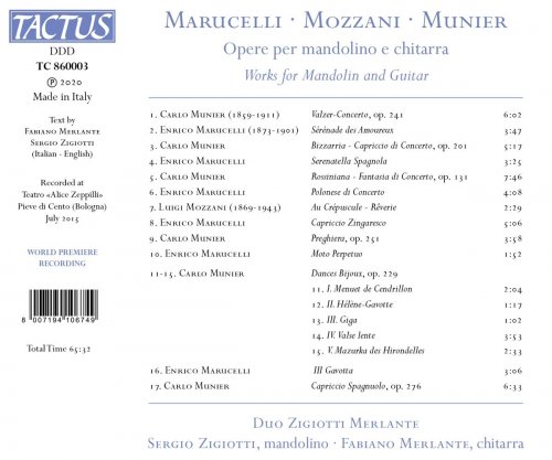 Duo Zigiotti Merlante - Munier & Marucelli: Works for Mandolin & Guitar (2020) Hi-Res