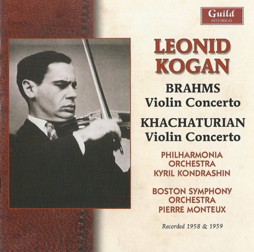 L. Kogan, Philharmonia orchestra, Boston Symphony orchestra - Brahms, Khachaturian: Violin concertos (op. 77; op. 1940) (2012)