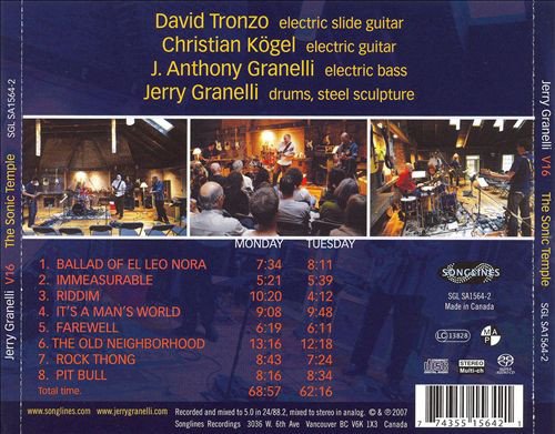 Jerry Granelli V16 - The Sonic Temple - Monday and Tuesday (2007) CD Rip