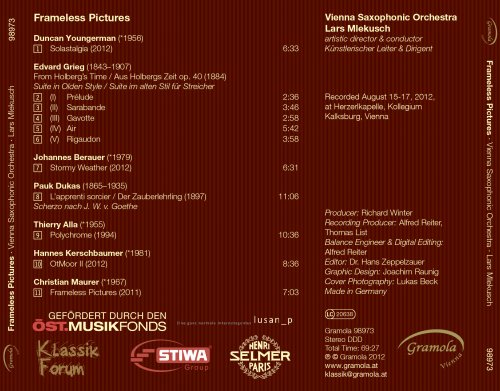 Vienna Saxophonic Orchestra, Lars Mlekusch - Frameless Pictures (2013)