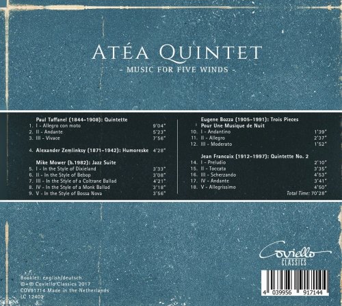 Atéa Quintet - Music for Five Winds (2017)