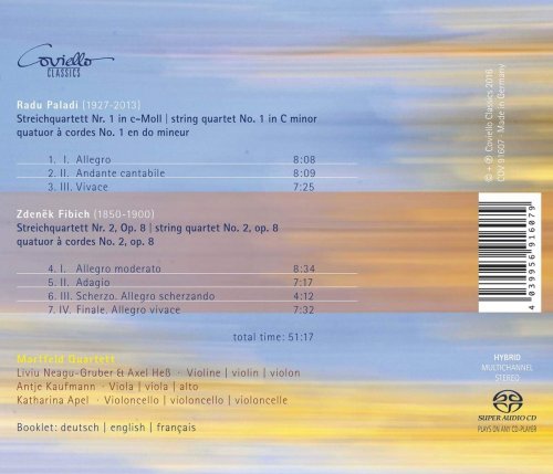 Martfeld Quartett - Radu Paladi & Zdenek Fibich: String Quartets (2016) [Hi-Res]