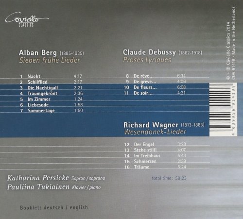 Katharina Persicke, Pauliina Tukiainen - Berg, Debussy & Wagner: Works for Voice & Piano (2014) [Hi-Res]