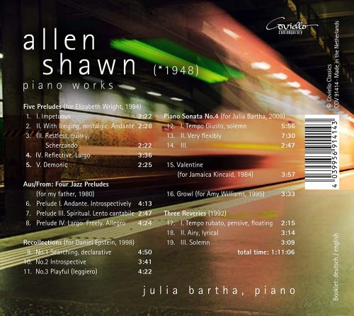 Julia Bartha - Shawn: Piano Works (2014) [Hi-Res]