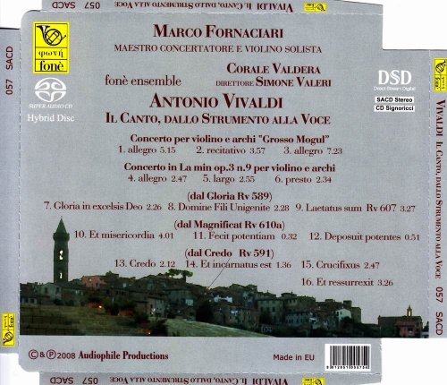 Marco FornaCiari, Fone Ensemble - Vivaldi: Il Canto, dallo Strumento alla Voce (2007) [SACD]