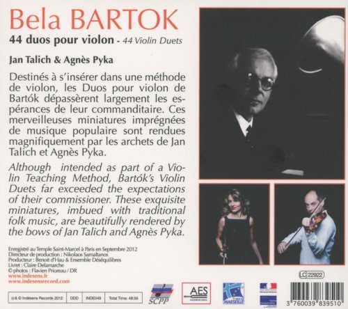 Jan Talich, Agnes Pyka - Bartok: 44 duos pour violon, Sz. 98 (44 Violin Duets) (2012) [Hi-Res]