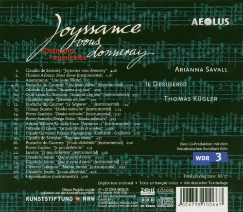 Arianna Savall, Il Desiderio - Joyssance vous donneray (2003) [Hi-Res]