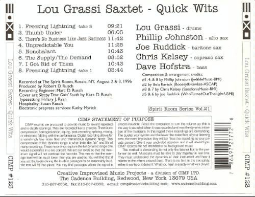 Lou Grassi Saxtet - Quick Wits (1996)