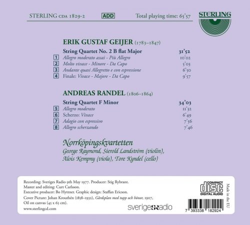 Norrköpingskvartetten - Geijer & Randel: Works for String Quartet (2019)