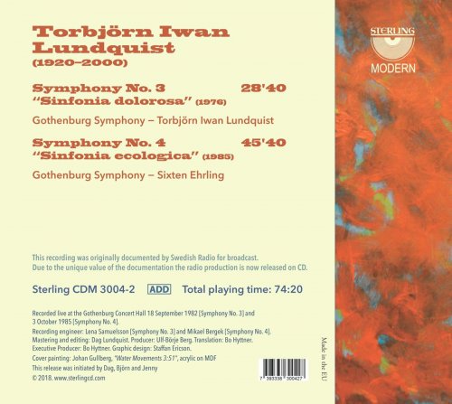 Torbjörn Iwan Lundquist & Sixten Ehrling - Torbjörn Iwan Lundquist: Symphonies Nos. 3 & 4 (2018)