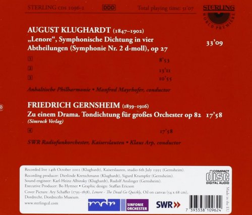 Anhaltische Philharmonie, SWR Radiofunkorchester, Kaiserslauten - Klughardt: Lenore, Op. 27 - Gernsheim: Zu Einem Drama, Op. 82 (2014)