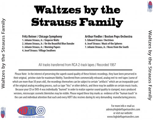 Fritz Reiner, Arthur Fiedler - Waltzes by the Strauss Family (1957) [2014 DSD128]