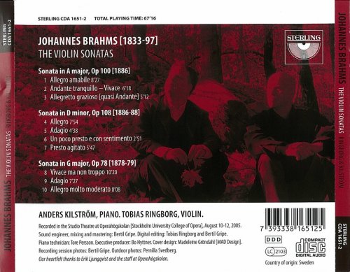 Tobias Ringborg & Anders Kilström - Brahms: The Violin Sonatas (2005)