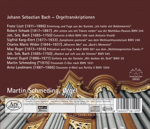 Martin Schmeding - Bach: Orgeltranskriptionen (2012)