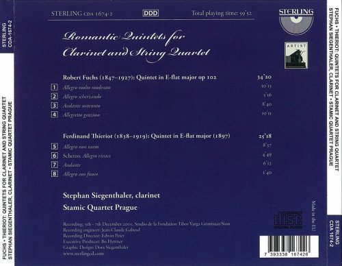 Stamic Quartet Prague & Stephan Siegenthaler - Thieriot & Fuchs: Romantic Quintents for Clarinet and String Quartet (2011)