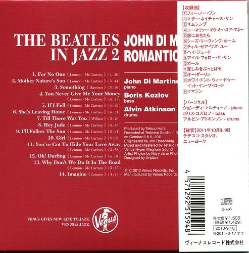 John Di Martino's Romantic Jazz Trio - The Beatles In Jazz 2 (2011) [2014]