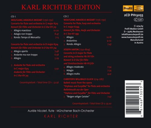 Aurèle Nicolet, Münchener Bach-Orchester, Karl Richter - Karl Richter Edition: Flute Concertos (2018)