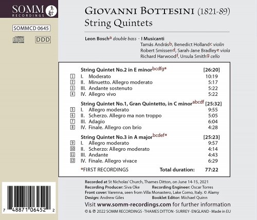 Leon Bosch & I Musicanti - Bottesini: String Quintets (2022) [Hi-Res]