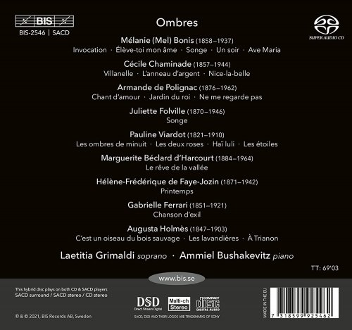 Laetitia Grimaldi, Ammiel Bushakevitz, Talia Erdal - Ombres: Women Composers of La Belle Époque (2022) [Hi-Res]
