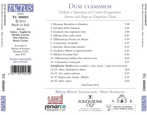 Nino Albarosa - Dum clamaren: Dolore e speranza nel Canto Gregoriano (2014)