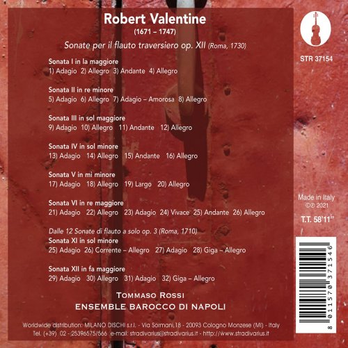 Ensemble Barocco di Napoli & Tommaso Rossi - Robert Valentine: Un inglese a Roma (2022) [Hi-Res]