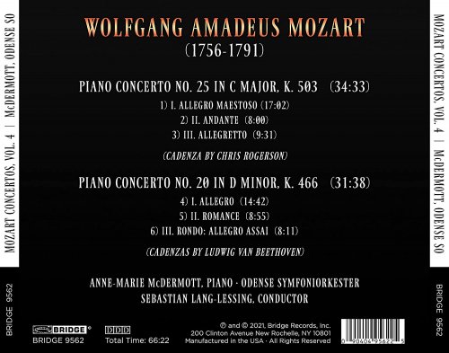 Anne-Marie McDermott, Odense Symfoniorkester, Sebastian Lang-Lessing - Mozart: Piano Concertos, Vol. 4 (2022) [Hi-Res]