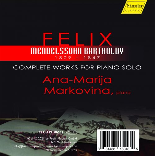 Ana-Marija Markovina - Mendelssohn: Complete Works for Piano Solo (2022) [Hi-Res]