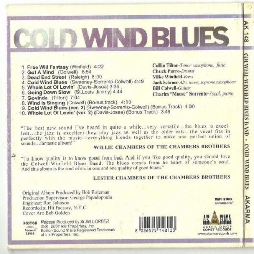 Colwell-Winfield Blues Band - Cold Wind Blues (Reissue) (1968/2001)