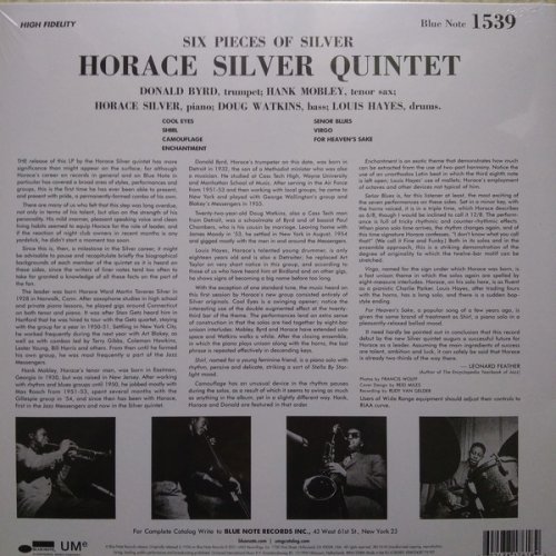 Horace Silver Quintet - 6 Pieces Of Silver (1956) [2021] LP