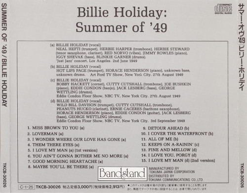 Billie Holiday - Summer Of '49 (1949) [1990]