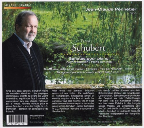 Jean-Claude Pennetier - Schubert: Sonates pour piano (2010)