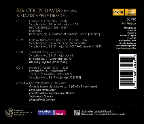 Staatskapelle Dresden, Sir Colin Davis - Sir Colin Davis and Staatskapelle Dresden (2013)