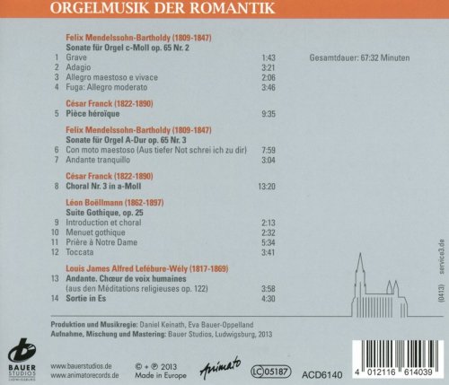 Friedemann Johannes Wieland - Orgelmusik der Romantik (2013) [Hi-Res]