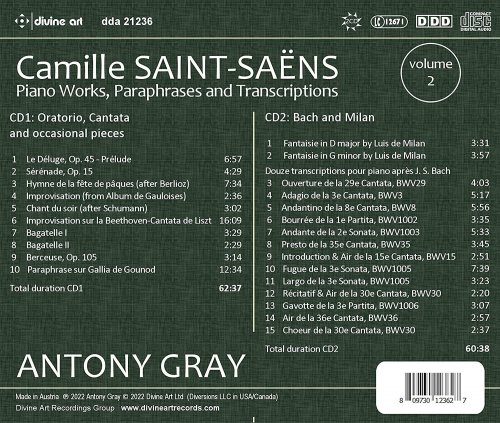 Antony Gray - Camille Saint-saëns: Works for Piano, vol. 2 (2022) [Hi-Res]