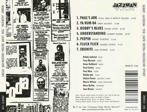 Bobby Jackson - The Cafe Extra-Ordinaire Story (1977) Flac