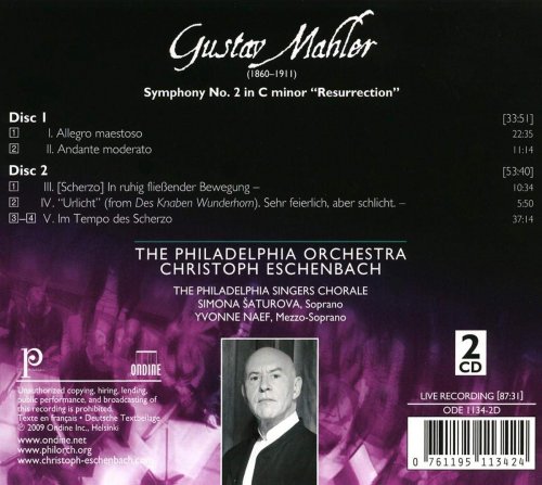 Philadelphia Orchestra, Christoph Eschenbach - Mahler: Symphony No. 2 "Resurrection" (2009) [Hi-Res]