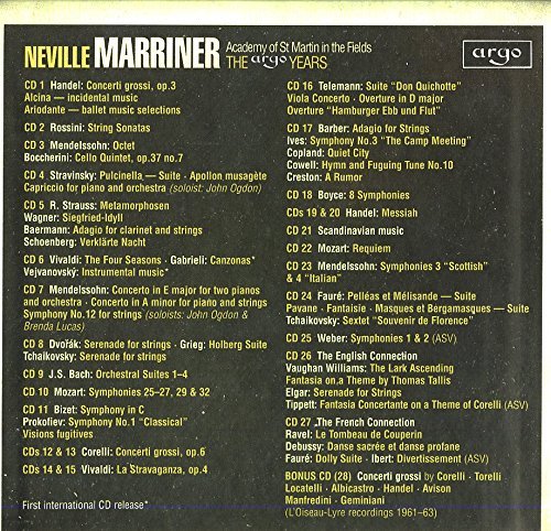 Neville Marriner - The Argo Years (2014) [28CD Box Set]
