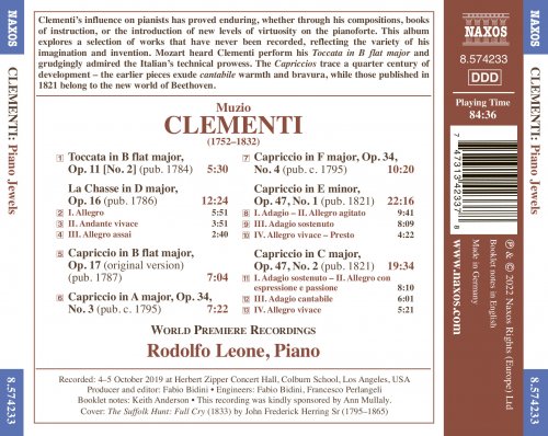 Rodolfo Leone - Clementi: Piano Jewels (2022) [Hi-Res]