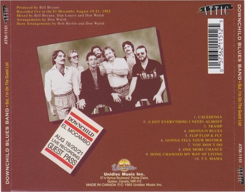 Downchild Blues Band - But, I'm On The Guest List (Reissue) (1982/2003)