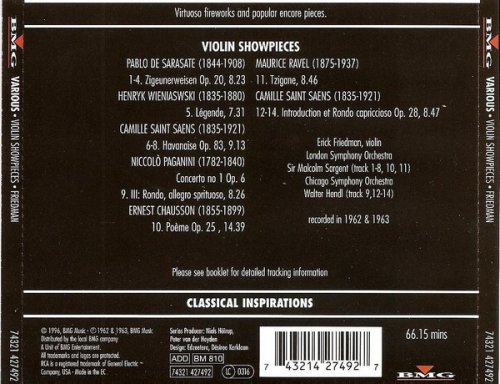 Erick Friedman, London Symphony Orchestra - Violin Showpieces (2015) [SACD]