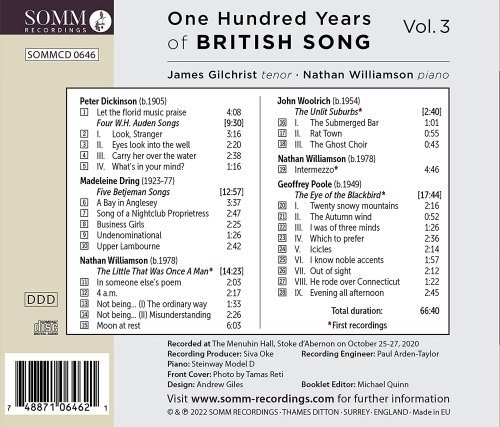 James Gilchrist & Nathan Williamson - One Hundred Years of British Song, Vol. 3 (2022) [Hi-Res]