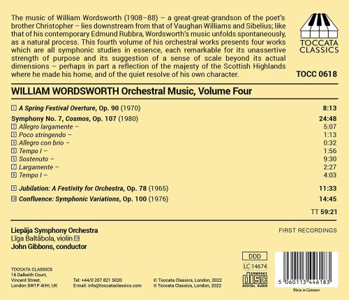 Liepāja Symphony Orchestra & John Gibbons - Wordsworth: Orchestral Music, Vol. 4 (2022) [Hi-Res]