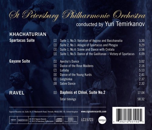 St Petersburg Philharmonic Orchestra, Yuri Temirkanov - Khachaturian: Orchestral Suites from Spartacus and Gayane (2012) [Hi-Res]