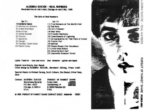 Algebra Suicide - Real Numbers (1988)