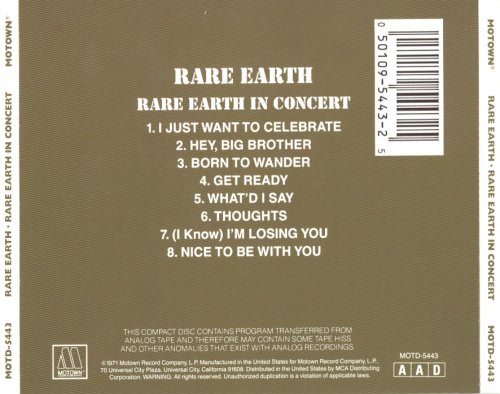 Rare Earth - Rare Earth In Concert (1989)
