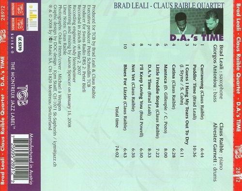 Brad Leali-Claus Raible Quartet - D.A.'s Time (2007)