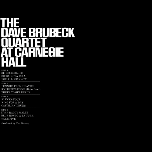 The Dave Brubeck Quartet - At Carnegie Hall (1963/1974) LP