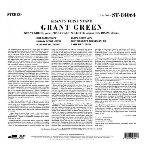 Grant Green - Grant's First Stand (2019) LP