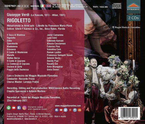 Alessio Cacciamani, Enkeleda Kamani, Luca Salsi, Javier Camarena - Verdi: Rigoletto (Live) (2022) [Hi-Res]