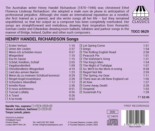 Tonya Lemoh, Simon Lobelson, Narelle Yeo - Henry Handel Richardson: Let Spring Come & Other Songs (2022) [Hi-Res]